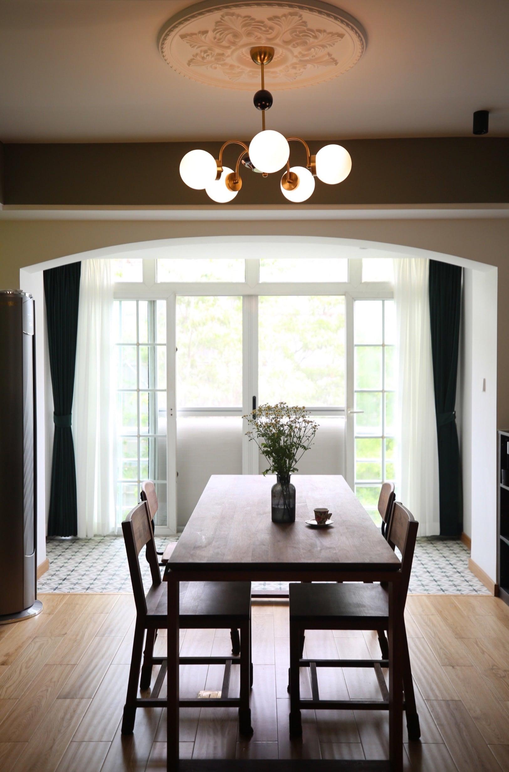 Halion Chandelier Rod Frame and White