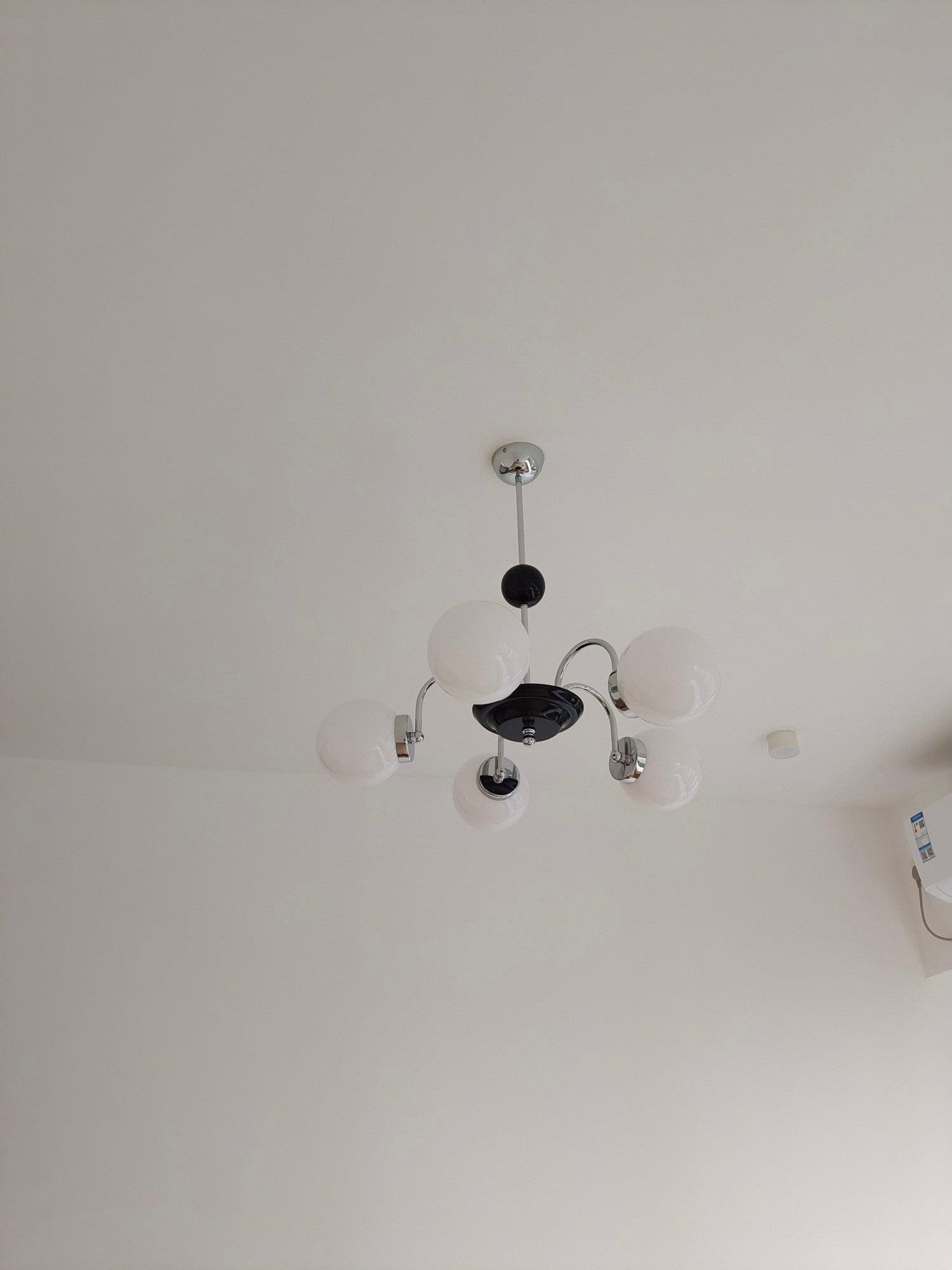 Halion Chandelier Rod Frame and White
