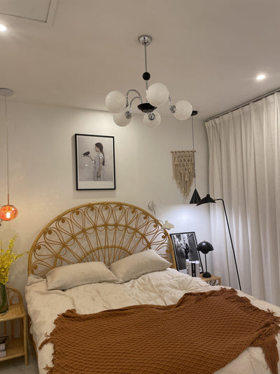 Halion Chandelier Rod Frame and White