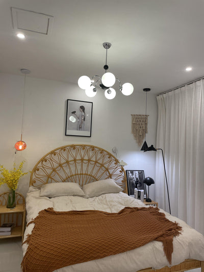 Halion Chandelier Rod Frame and White