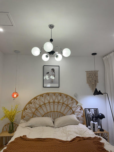 Halion Chandelier Rod Frame and White