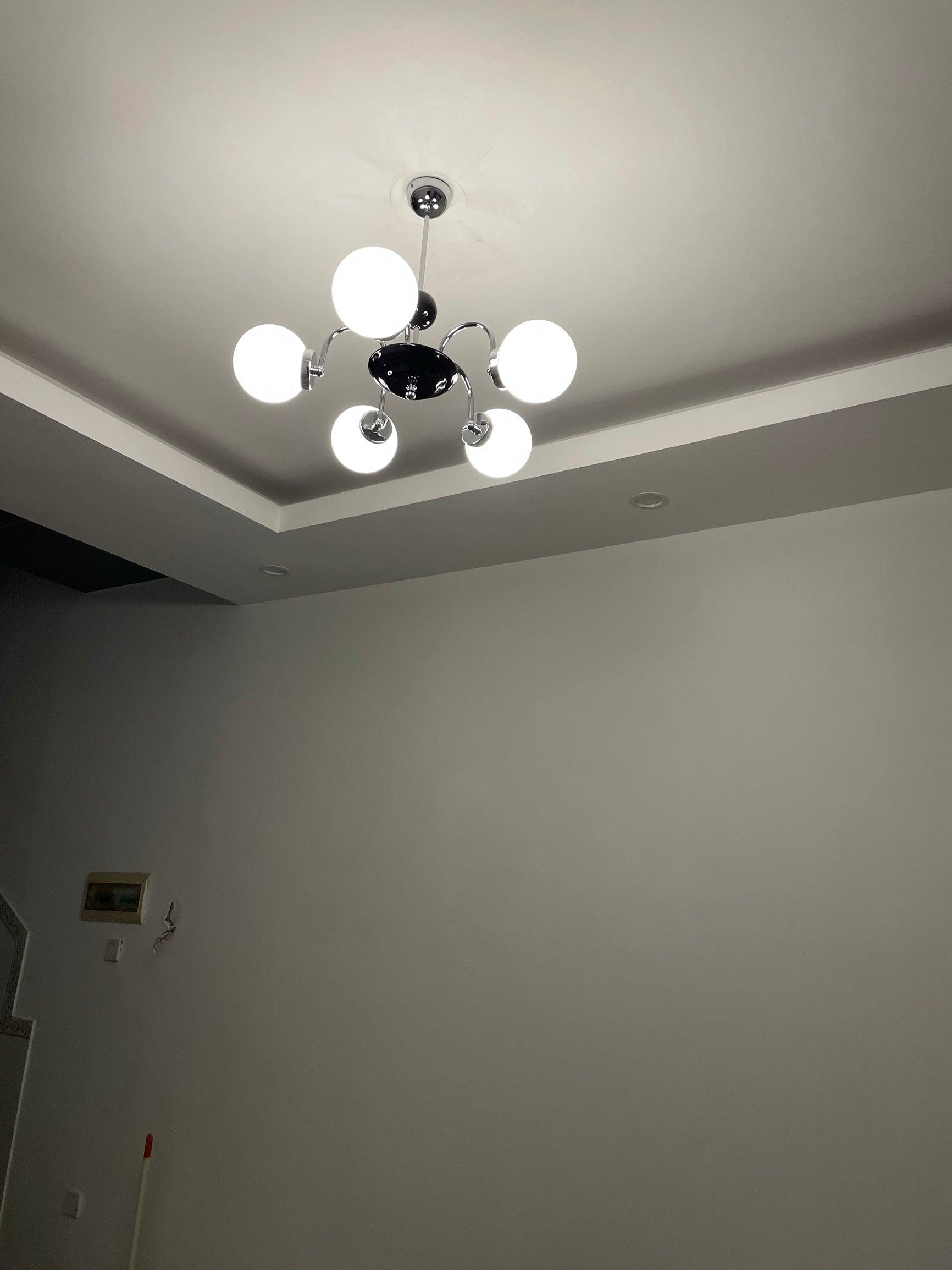 Halion Chandelier Rod Frame and White