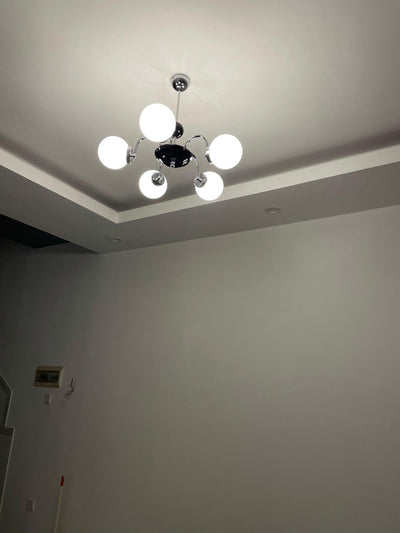 Halion Chandelier Rod Frame and White