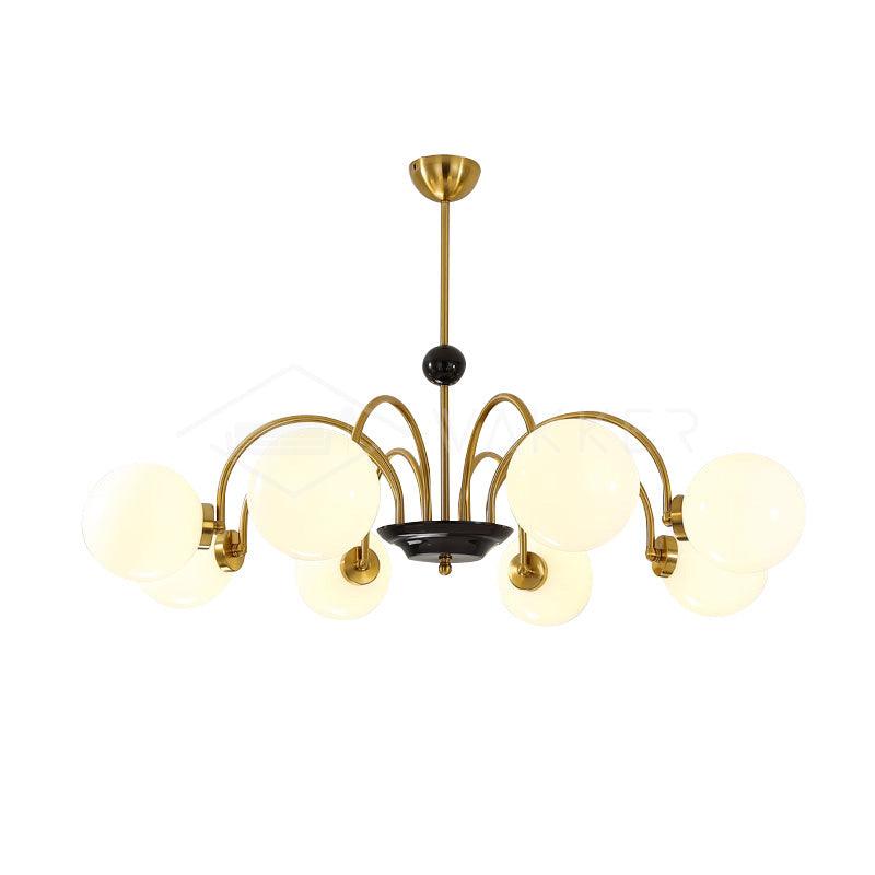 Halion Chandelier Rod Frame and White