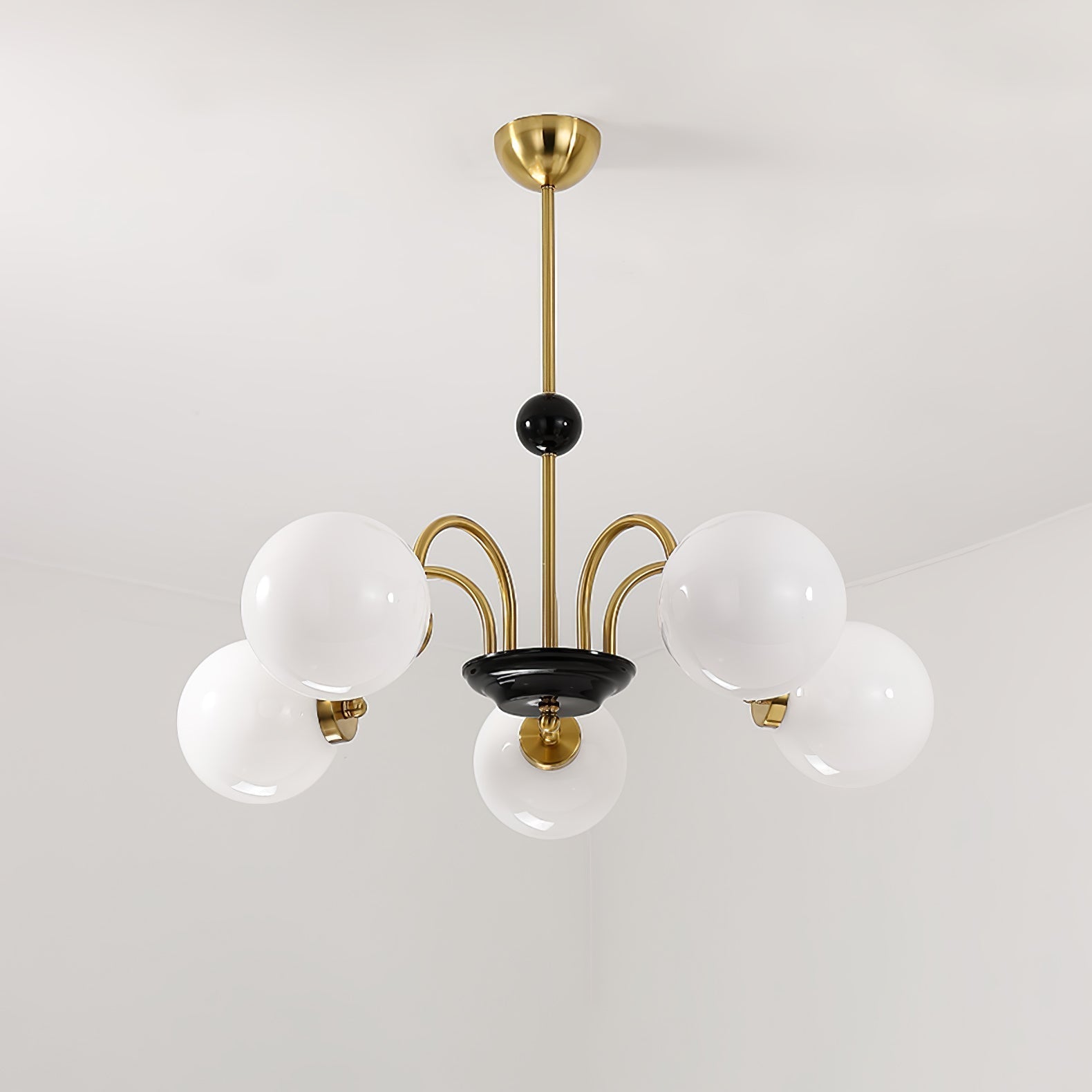 Halion Chandelier Rod Frame and White