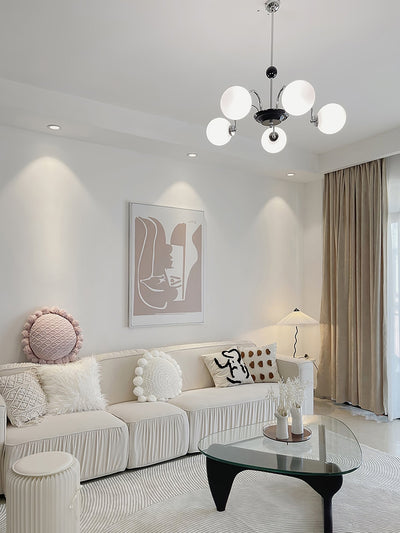 Halion Chandelier Rod Frame and White