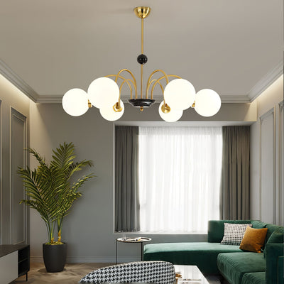 Halion Chandelier Rod Frame and White