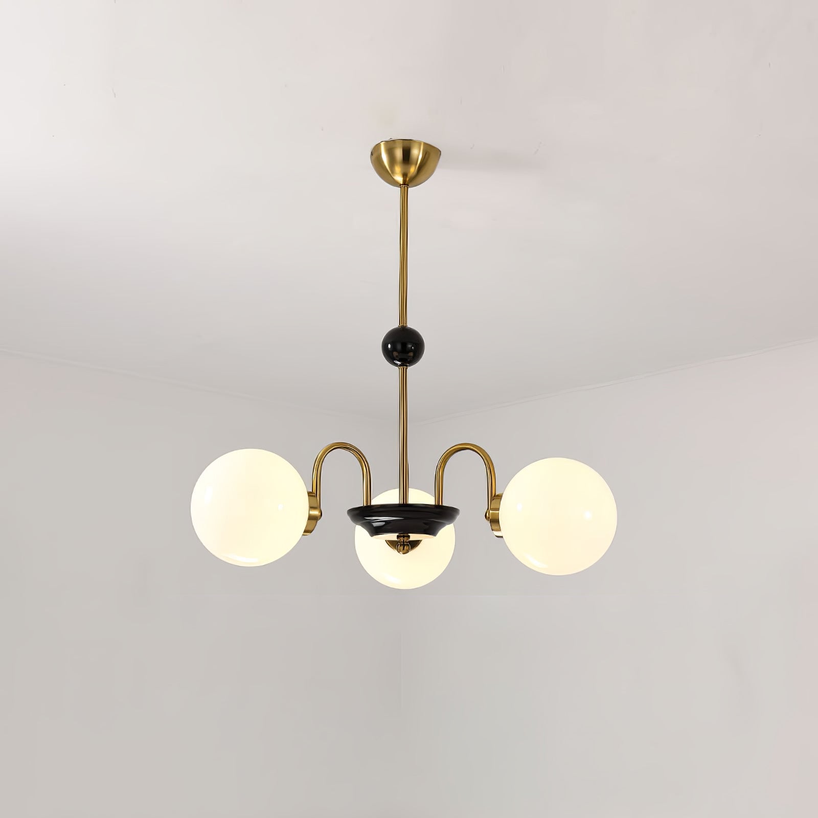 Halion Chandelier Rod Frame and White