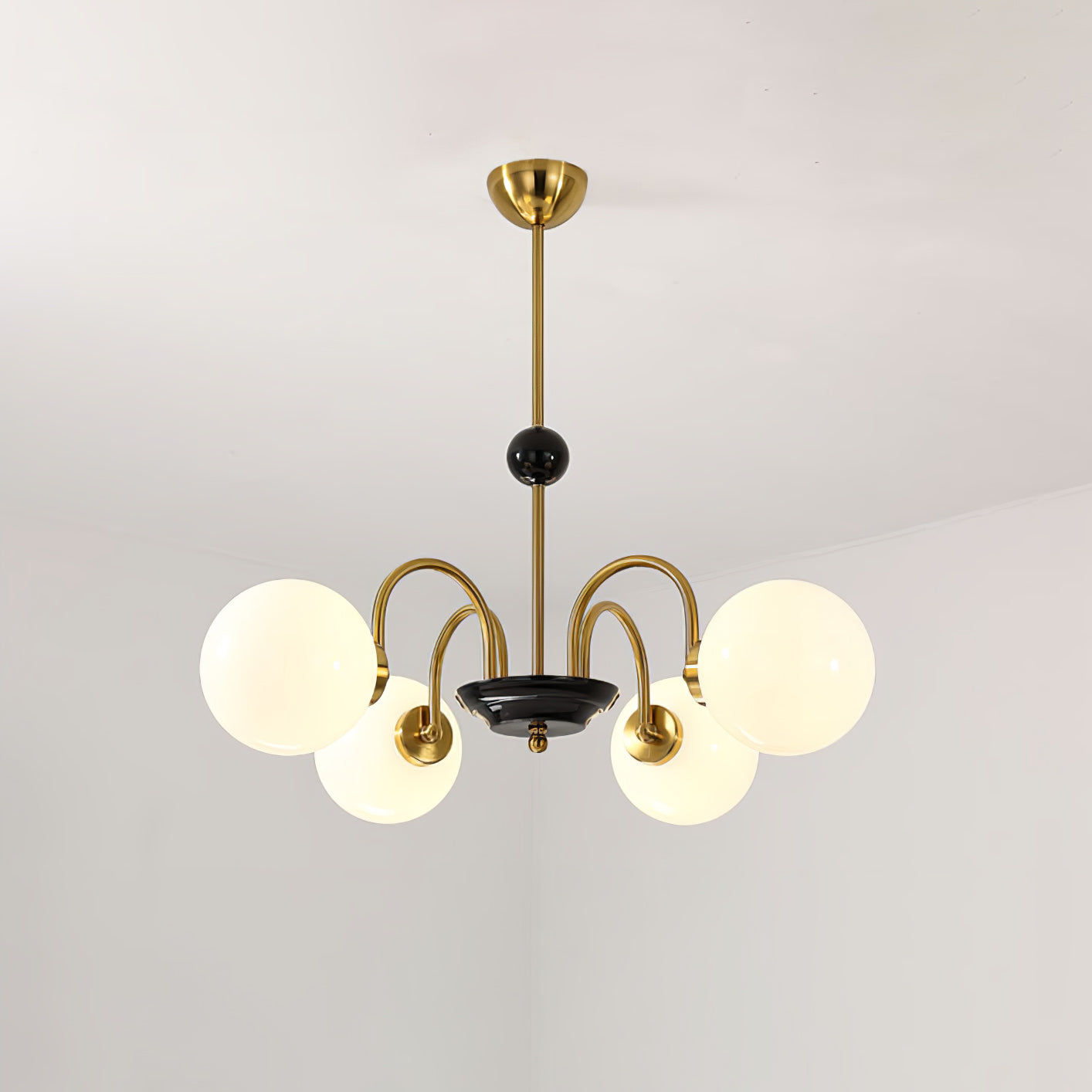 Halion Chandelier Rod Frame and White