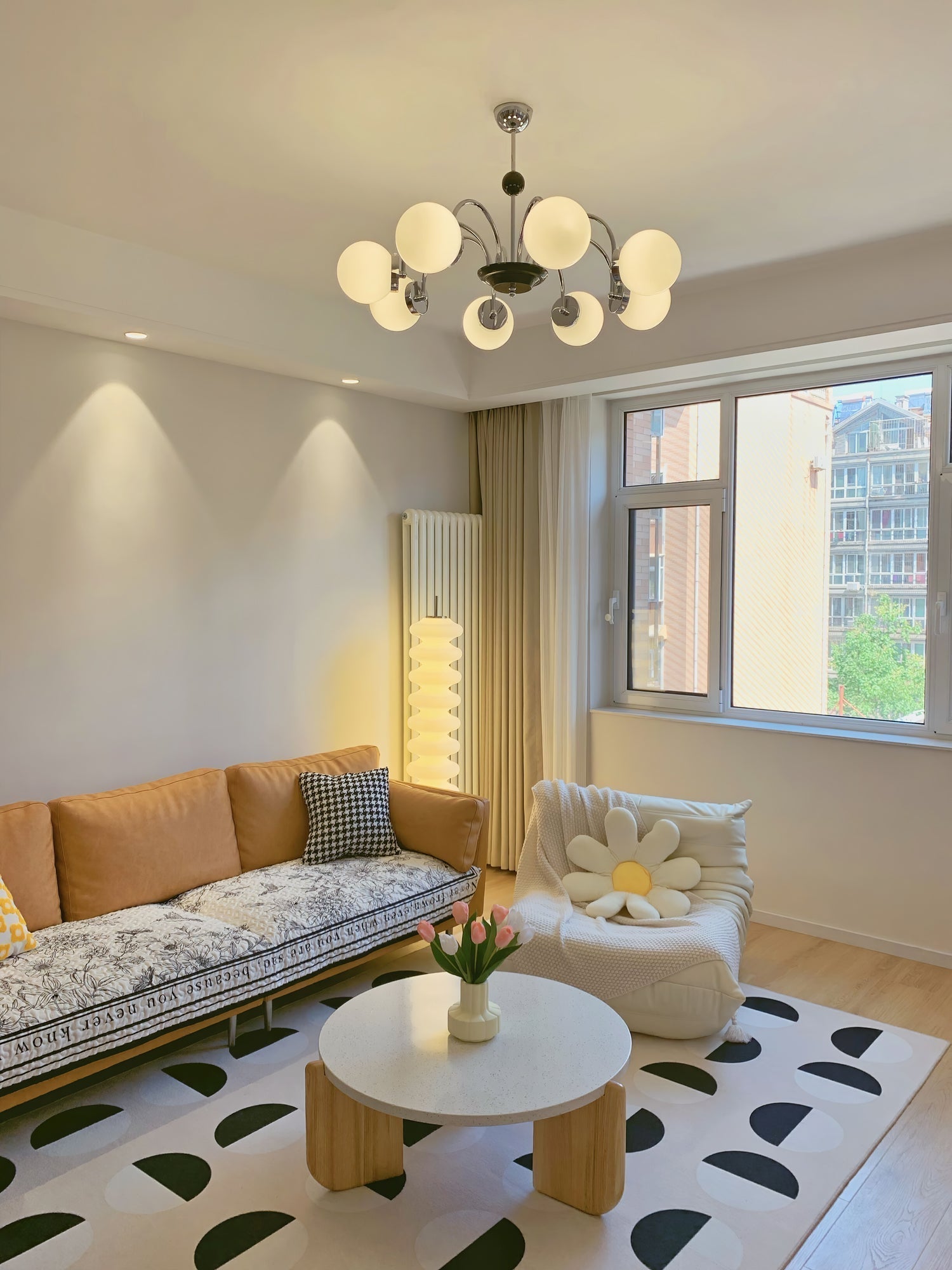 Halion Chandelier Rod Frame and White