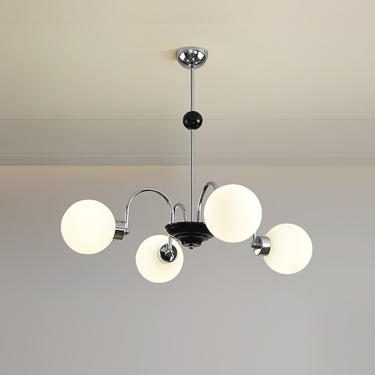 Halion Chandelier Rod Frame and White