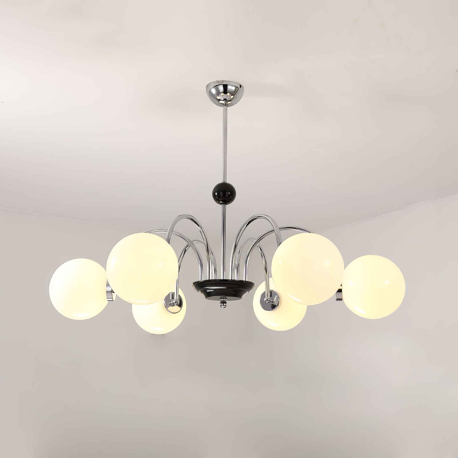 Halion Chandelier Rod Frame and White