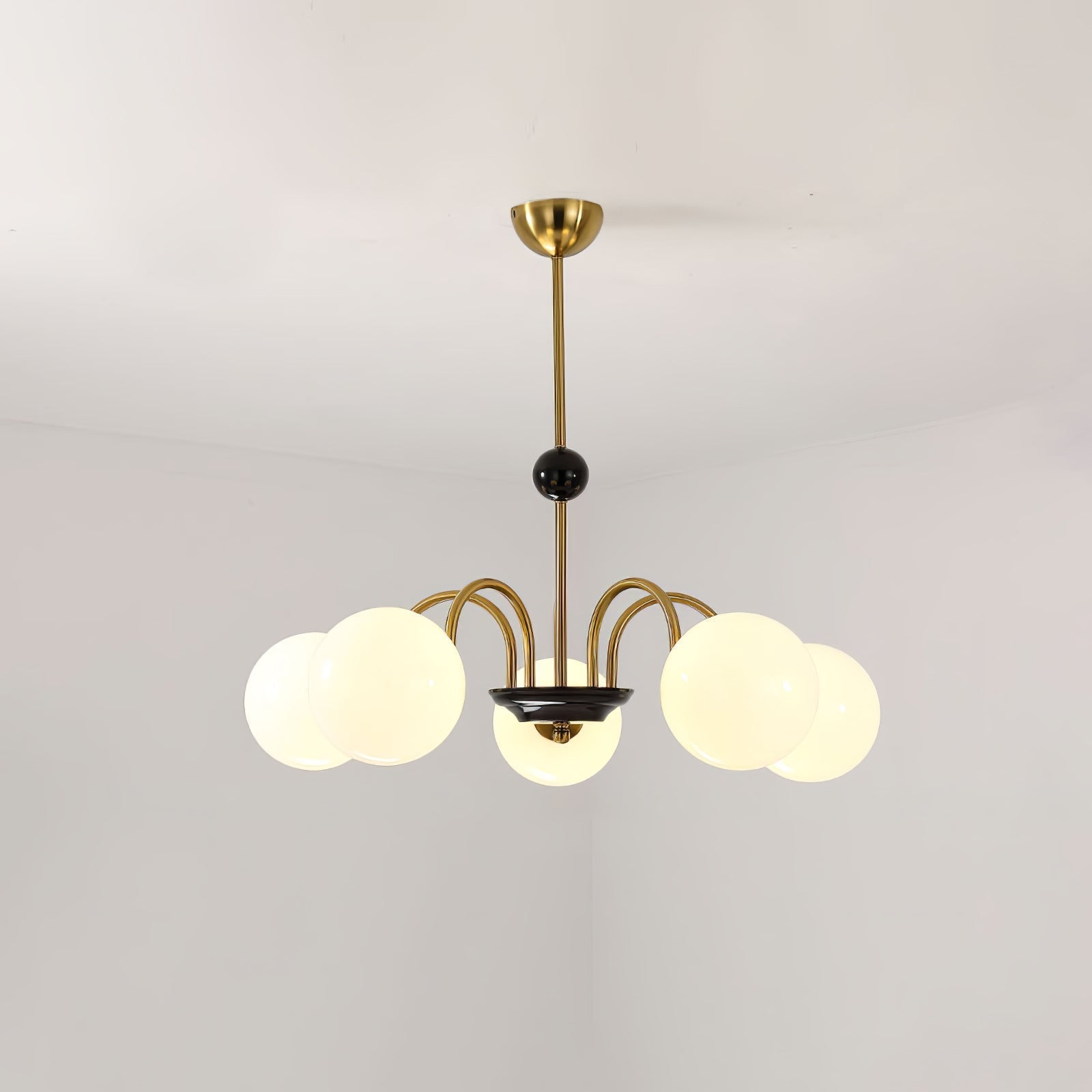 Halion Chandelier Rod Frame and White