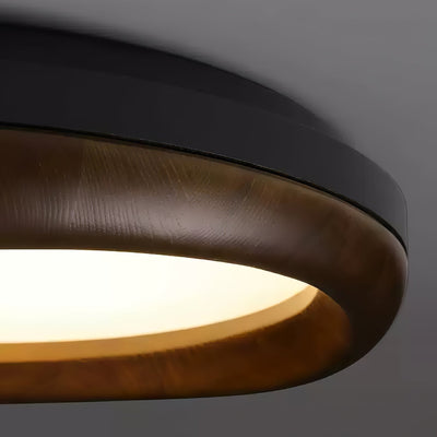 Eurtheara Organic Wood Glass Ceiling Light