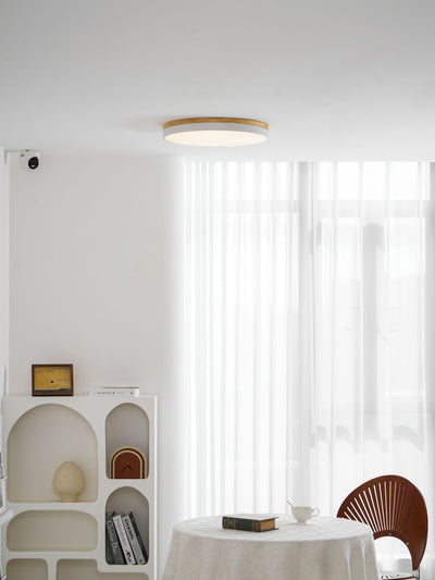 Clairshire Circular Wood Flush Mount Ceiling Light