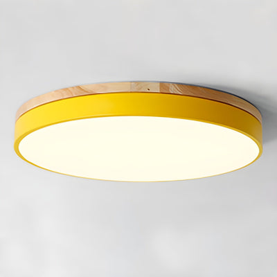 Clairshire Circular Wood Flush Mount Ceiling Light