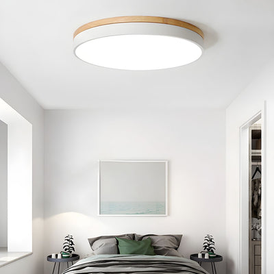 Clairshire Circular Wood Flush Mount Ceiling Light