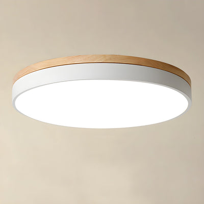 Clairshire Circular Wood Flush Mount Ceiling Light
