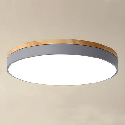 Clairshire Circular Wood Flush Mount Ceiling Light