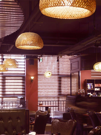 Trtvin Unique Natural Bamboo Pendant Light