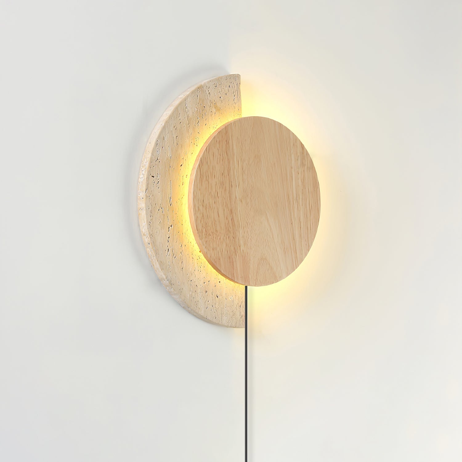 Crescent Halo Plug-in Wall Sconce