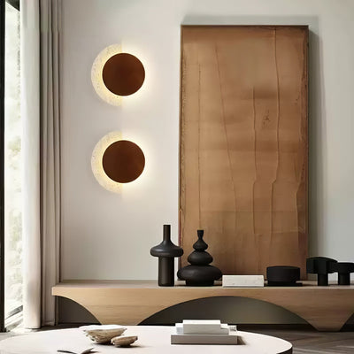 Coraeen Half-Moon Travertine Wall Light