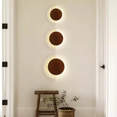 Coraeen Half-Moon Travertine Wall Light