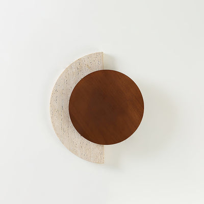 Coraeen Half-Moon Travertine Wall Light