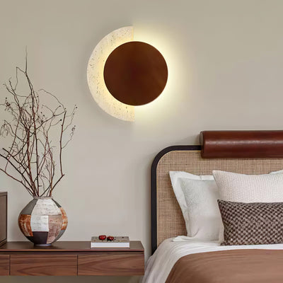 Coraeen Half-Moon Travertine Wall Light