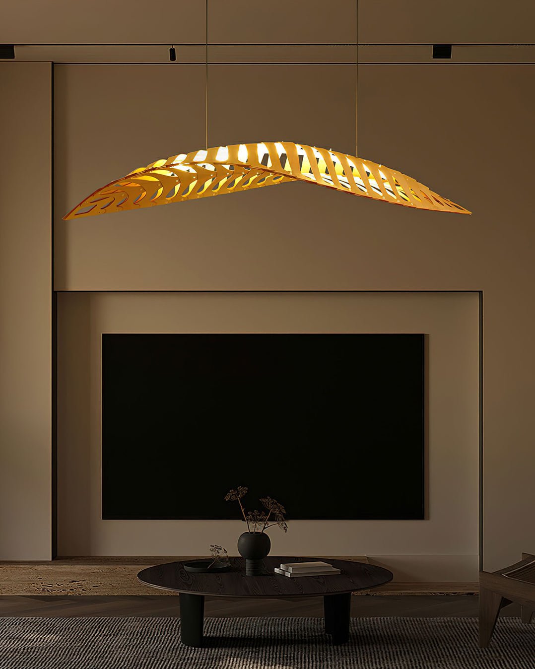 Veliren Leaf Wood Pendant Light
