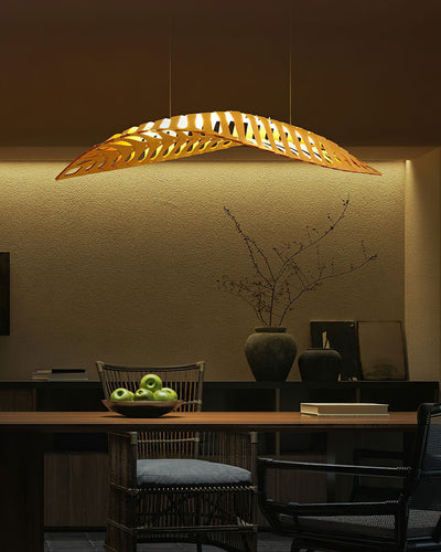 Veliren Leaf Wood Pendant Light
