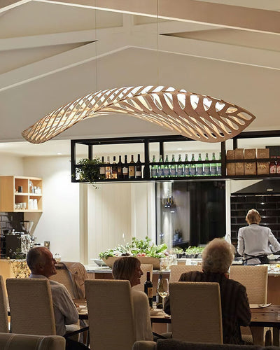 Veliren Leaf Wood Pendant Light
