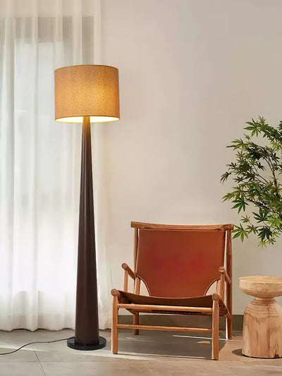 Ersilir Cylindrical Wood Floor Lamp