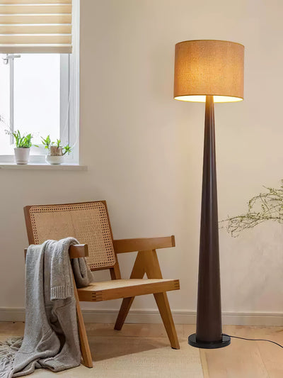 Ersilir Cylindrical Wood Floor Lamp