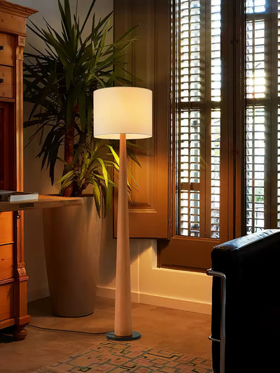 Ersilir Cylindrical Wood Floor Lamp