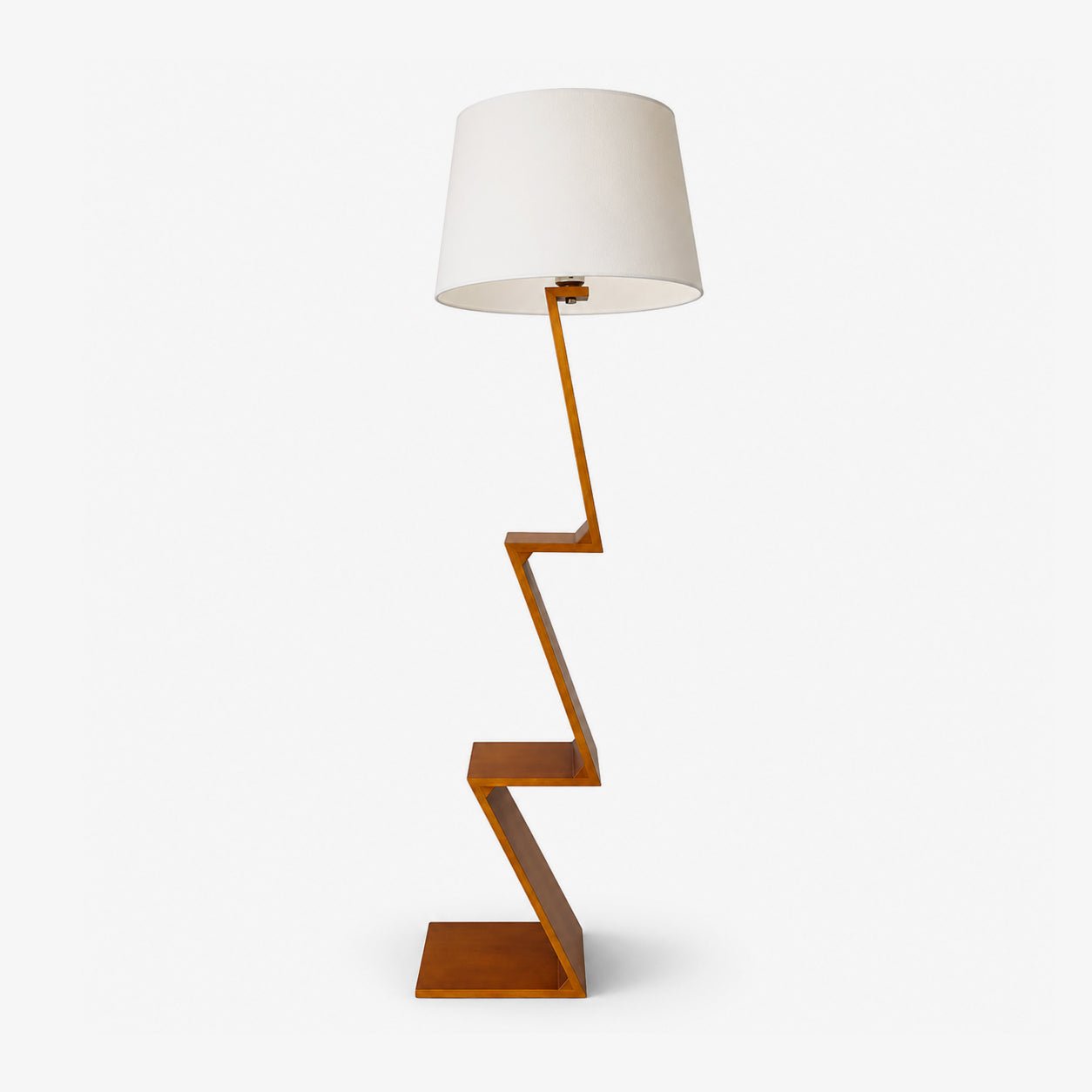 Zigzag Solid Wood Floor Lamp