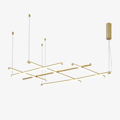Caelian Geometric Linear Grid Pendant Lamp