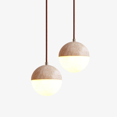 Soren Travertine Pendant Light - Neutral Decor