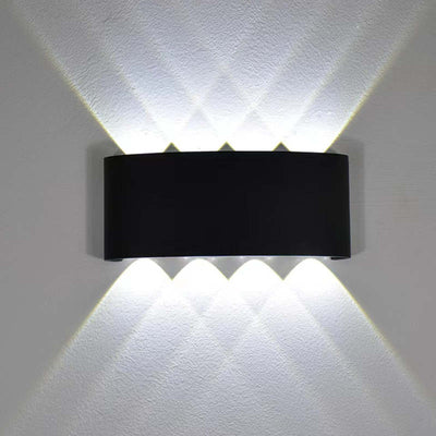 Ray Modern Rectangular Outdoor Wall Lamp Water-Wave - Neutral Decor