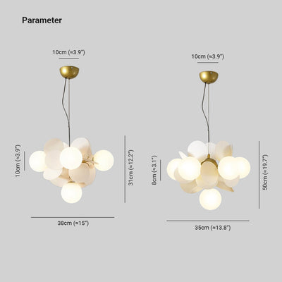 Aria Multicolored Flower Branch Chandelier Living Room - Neutral Decor
