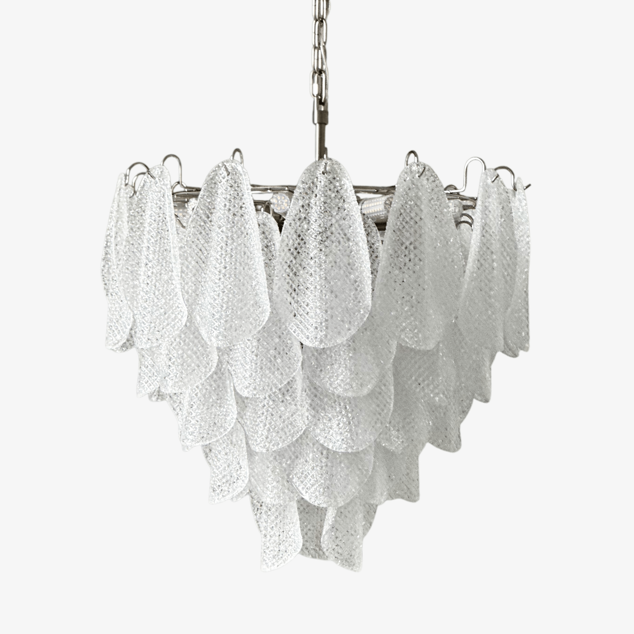 Prelit Glass Teardrop Chandelier