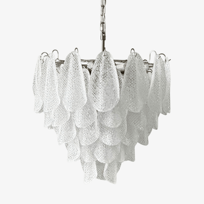 Prelit Glass Teardrop Chandelier