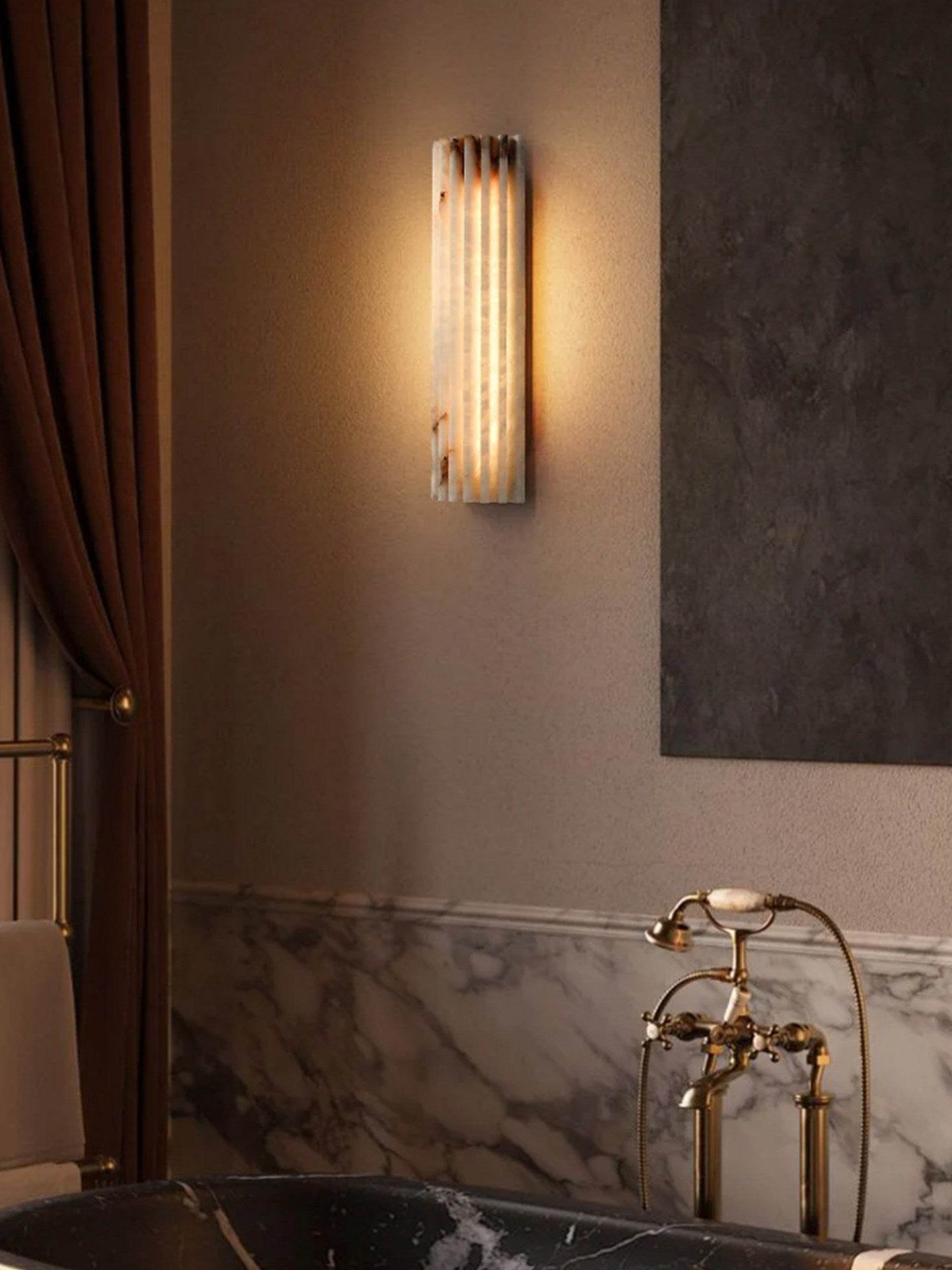Willowfield Alabaster Indoor Wall Light