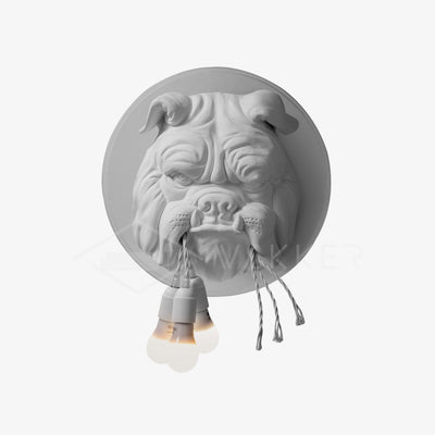 Umeri Wall Lamp Bulldog Sculpture Whimsical