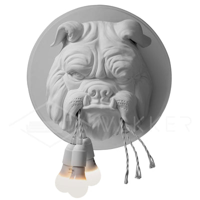 Umeri Wall Lamp Bulldog Sculpture Whimsical