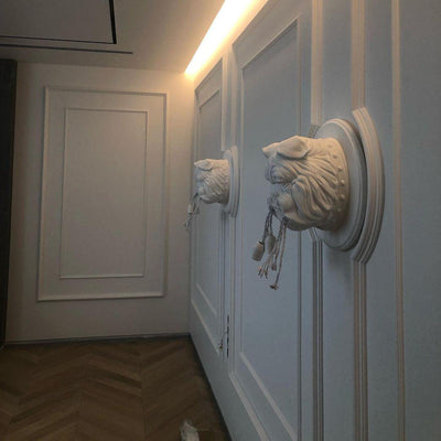 Umeri Wall Lamp Bulldog Sculpture Whimsical