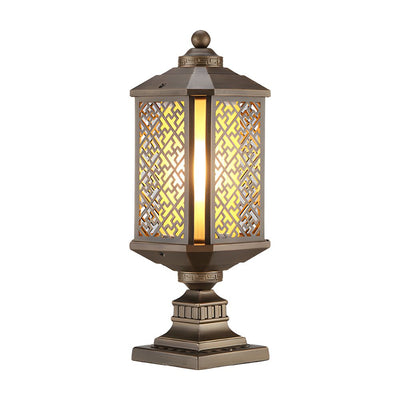 Emmett Antique Shade Retro Glass Aluminum Outdoor Post Lights