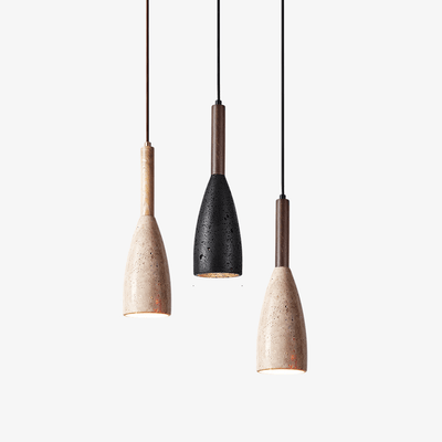 Nerian Travertine Teardrop Pendant Light
