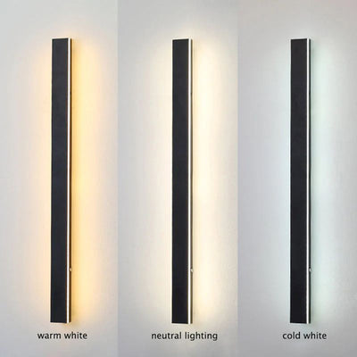 Arisha Ripple Minimalist Linear LED Outdoor Wall Lamp Garden Corridor Balcony - Neutral Decor