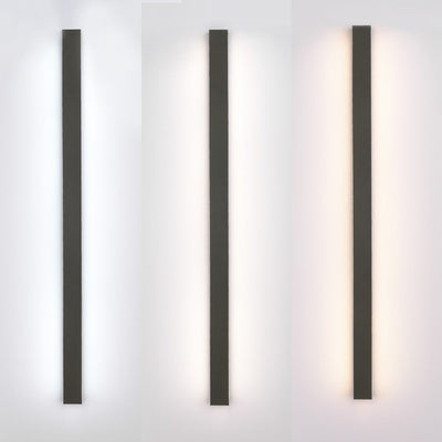 Arisha Sleek Minimalist Rimless Linear Outdoor Wall Light - Neutral Decor